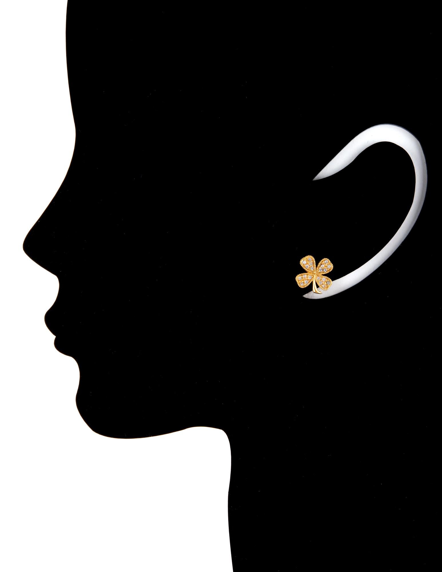 chanel four leaf clover earrings