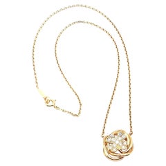 Chanel Four Leaf Clover Yellow Gold Diamond Necklace