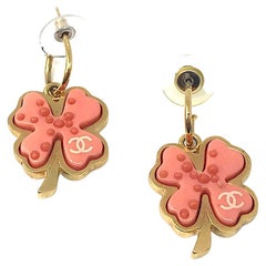 CHANEL Four Leaves Clover Stud Earrings