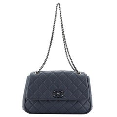 Chanel Frame in Chain Flap Bag Quilted Calfskin Medium