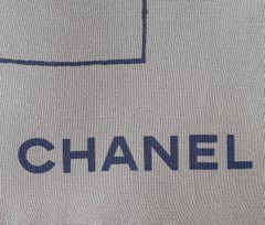 Chanel French Cafe Café Français Chiffon Silk Scarf 58 cm
