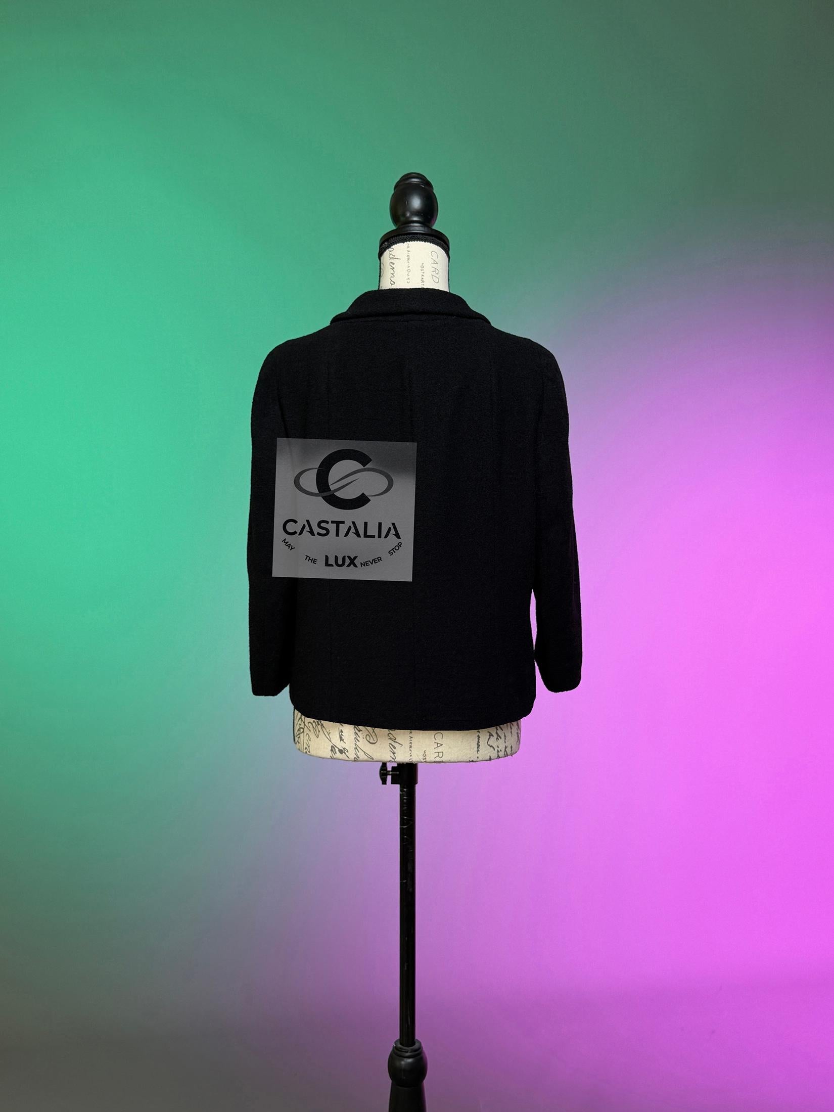 Chanel French Riviera Artisanal Giacca in tweed nero 40 FR in vendita 11