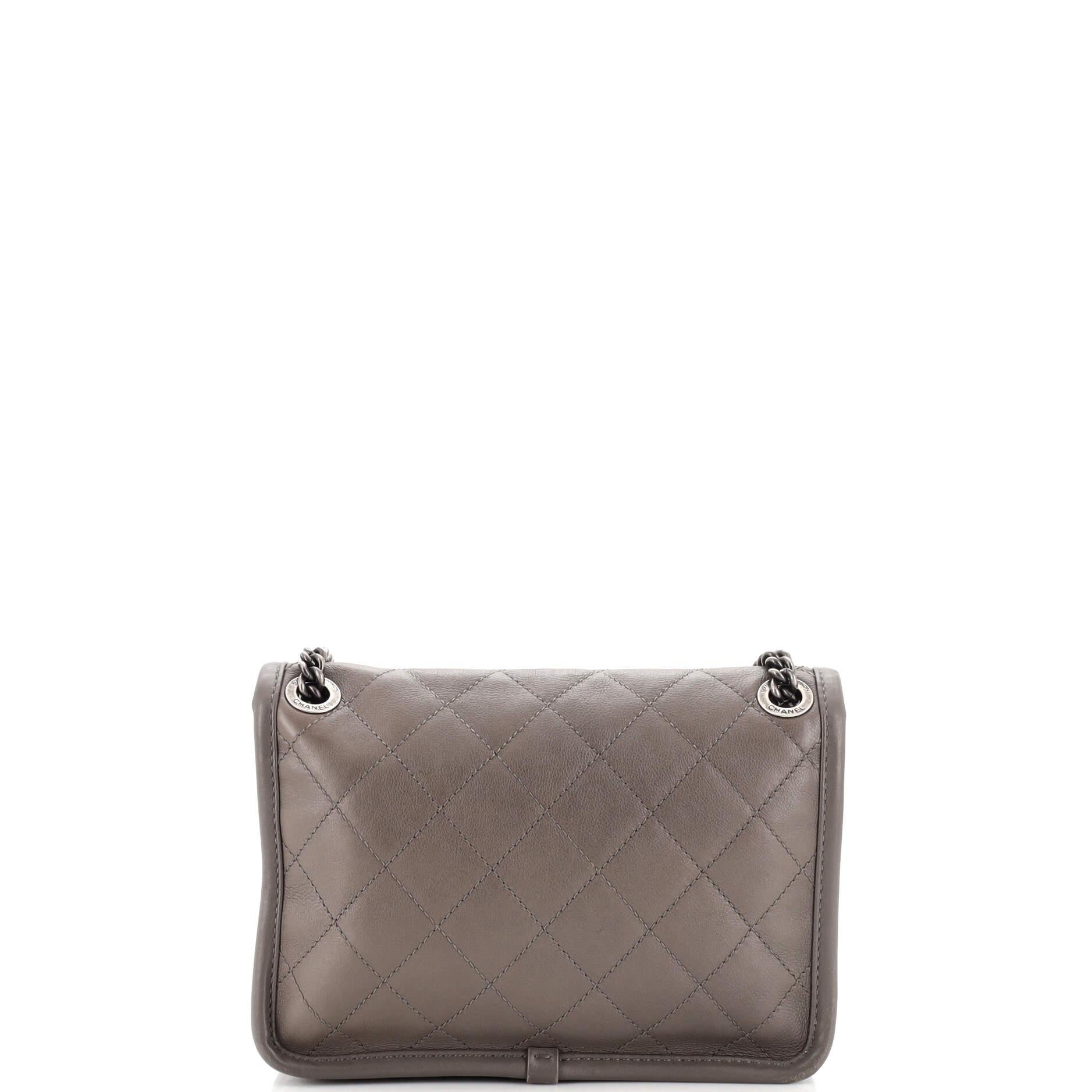 Women's Chanel French Riviera Flap Bag Quilted Calfskin Mini