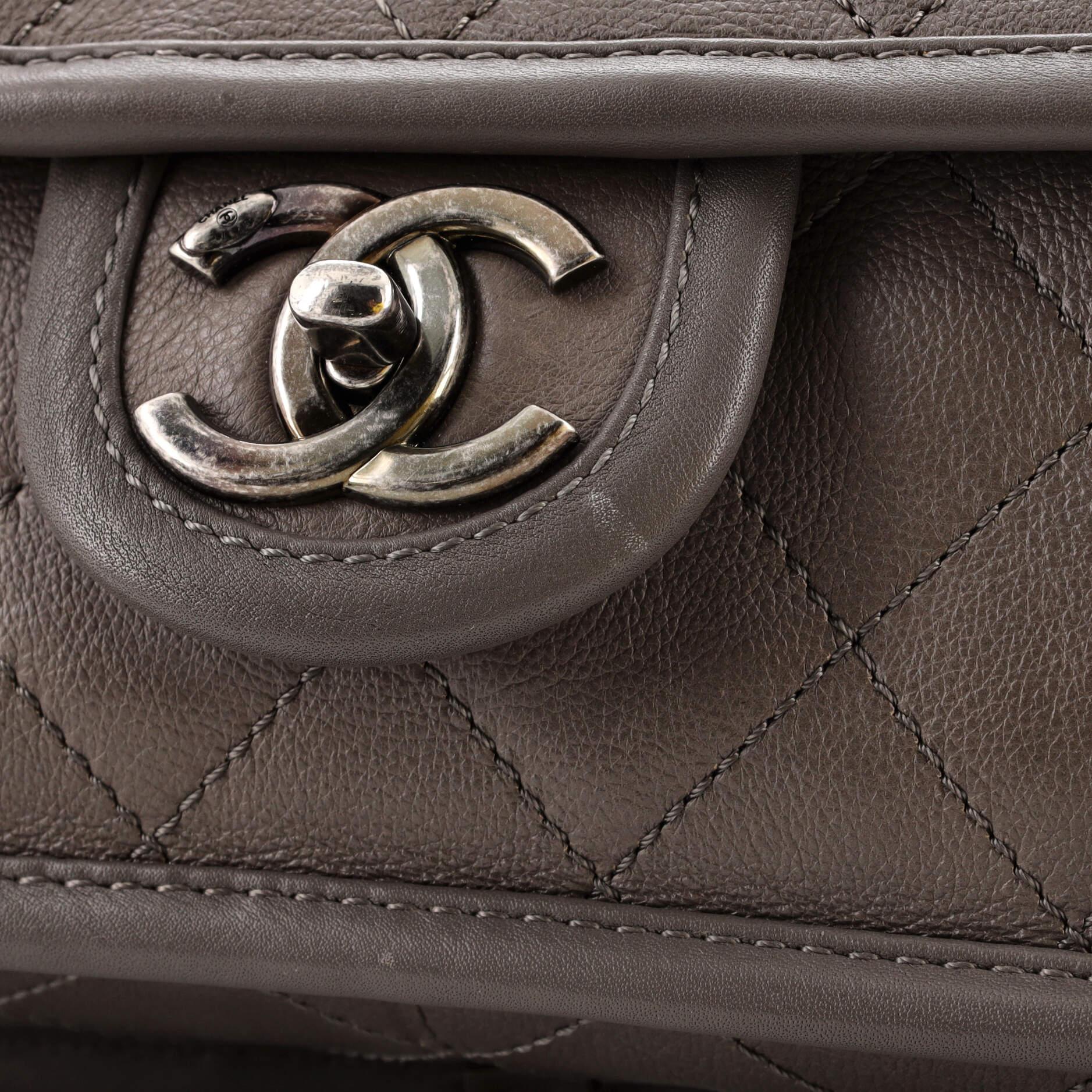 Chanel French Riviera Flap Bag Quilted Calfskin Mini 4