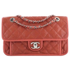 Chanel French Riviera Flap Bag Quilted Caviar Medium