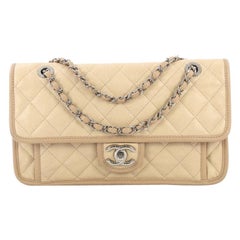 Chanel French Riviera Flap Bag Quilted Caviar Medium