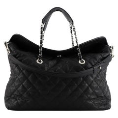 Chanel French Riviera Fold Tote Quilted Caviar Large