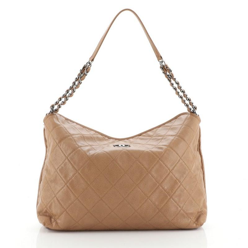 Chanel French Riviera Hobo Quilted Caviar Large In Good Condition In NY, NY