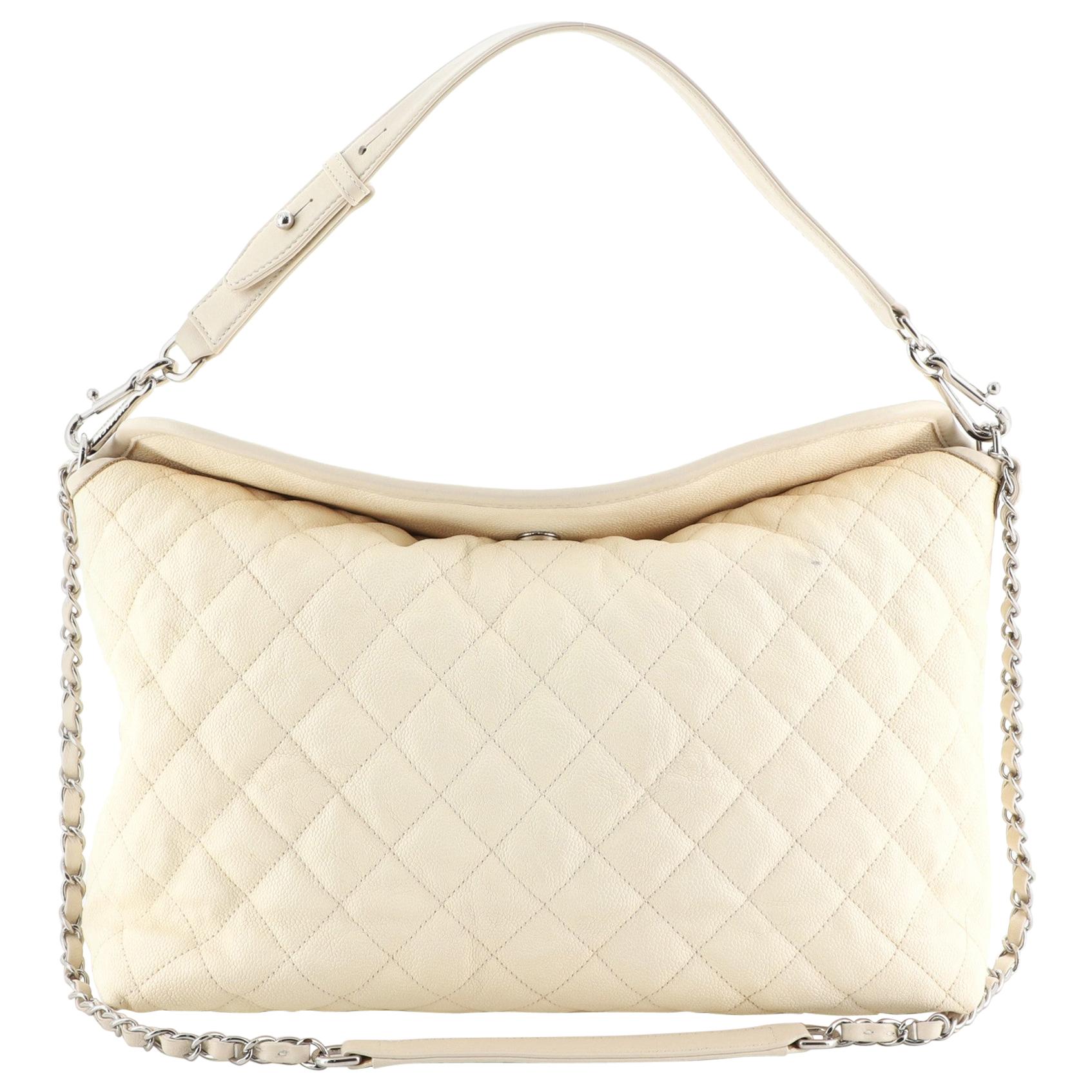 Chanel French Riviera Hobo Quilted Caviar Large