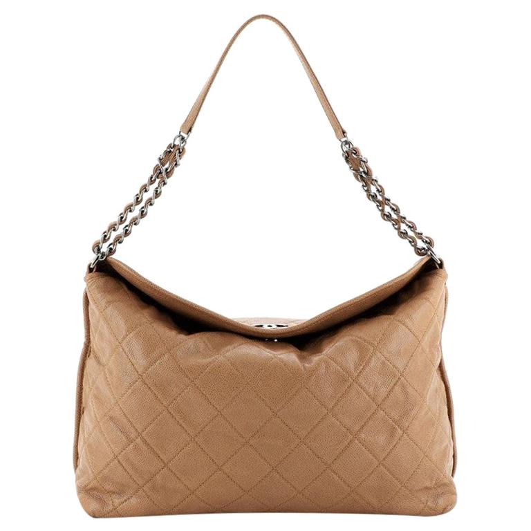 Chanel French Riviera Hobo Quilted Caviar Large