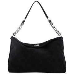 Chanel French Riviera Hobo Quilted Nubuck Large