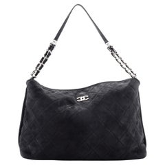 Chanel French Riviera Hobo Quilted Nubuck Large