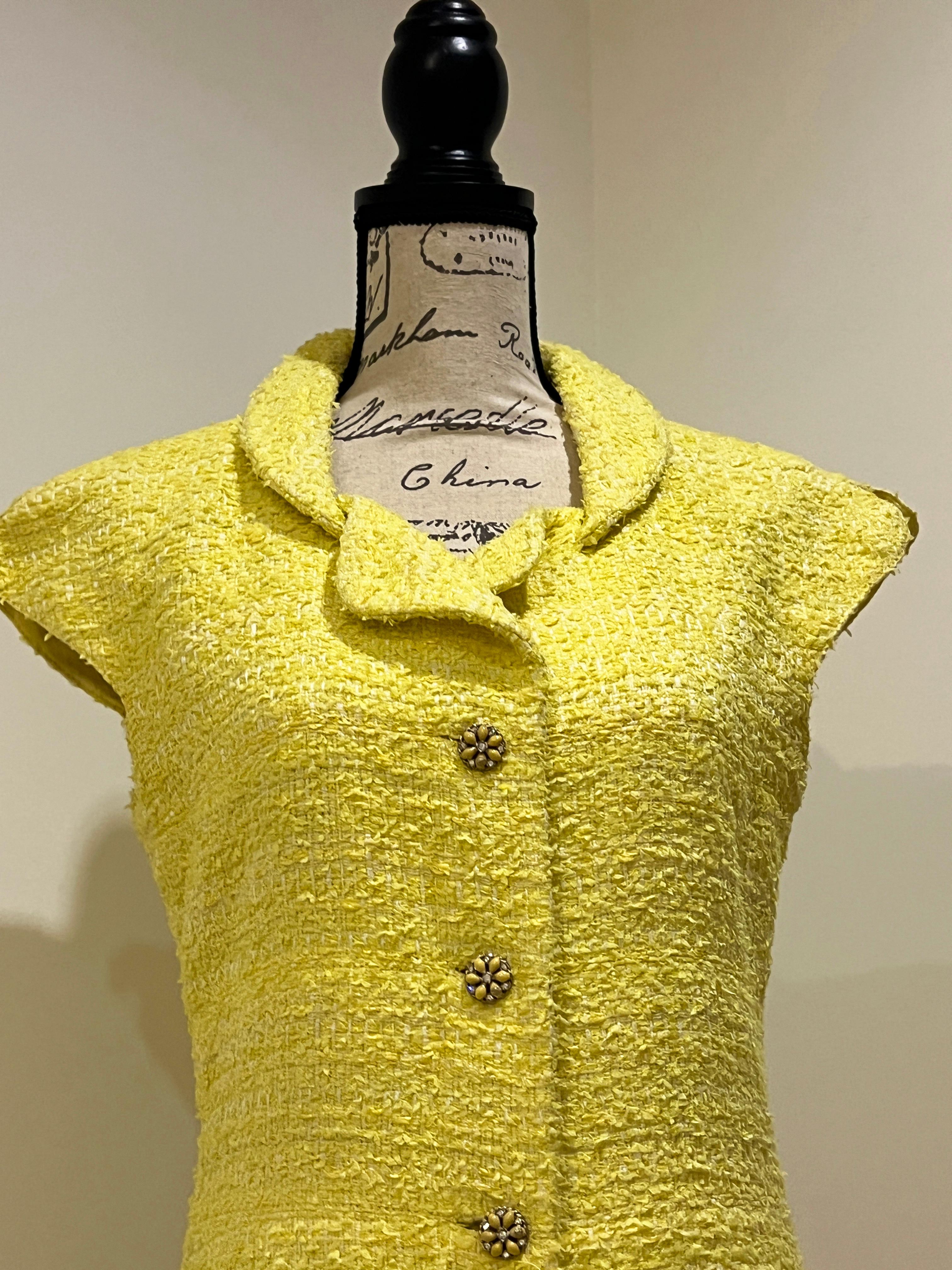 Chanel French Riviera Jewel Buttons Lesage Robe en tweed en vente 4