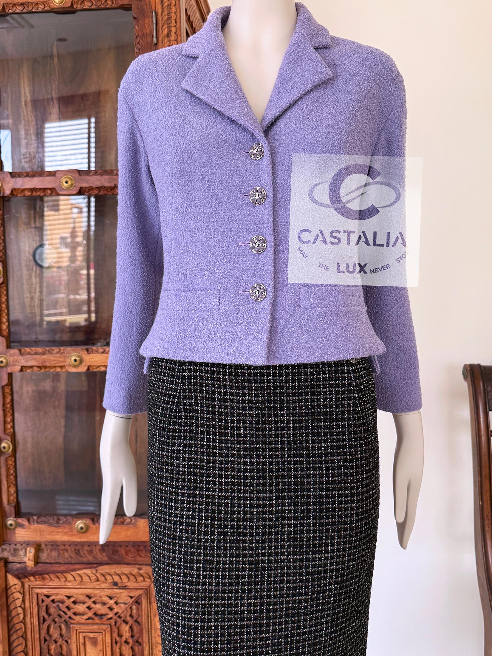 Chanel French Riviera Lavender Tweed Jacket 42 FR 3