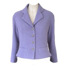 Chanel French Riviera Lavender Tweed Jacket 42 FR