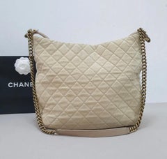 Chanel French Riviera Quilted Caviar Leather Hobo Bag