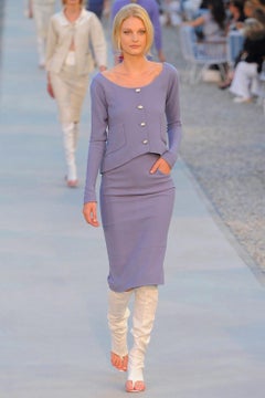 Chanel French Riviera Runway Lavender Tweed Ensemble