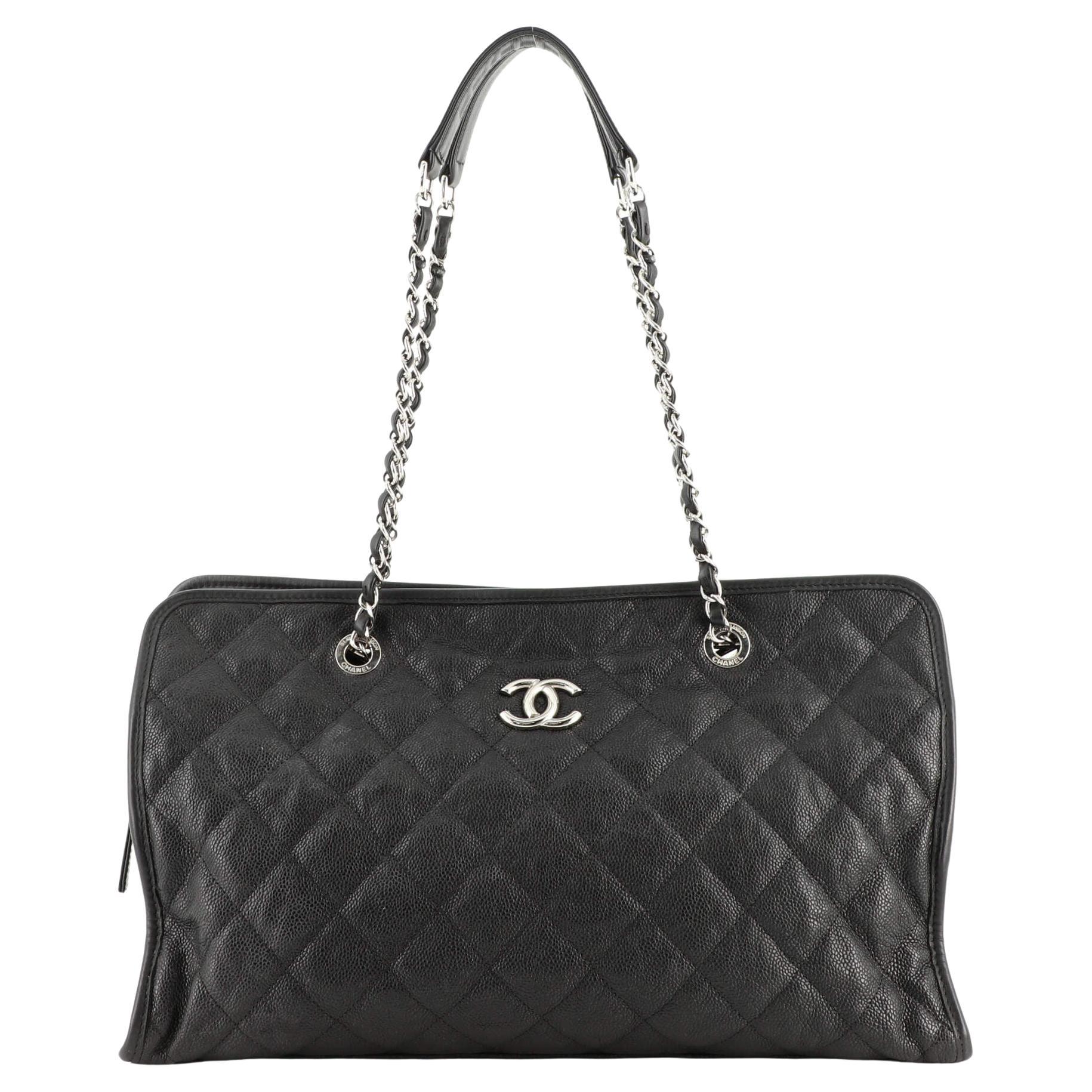 Chanel French Riviera Tote Quilted Caviar Large