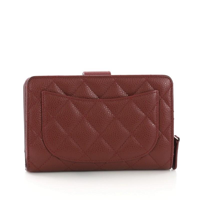 Chanel French Wallet Quilted Caviar In Fair Condition In NY, NY