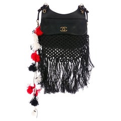 Chanel Fringe Crochet Pom Pom Dubai Resort Tote