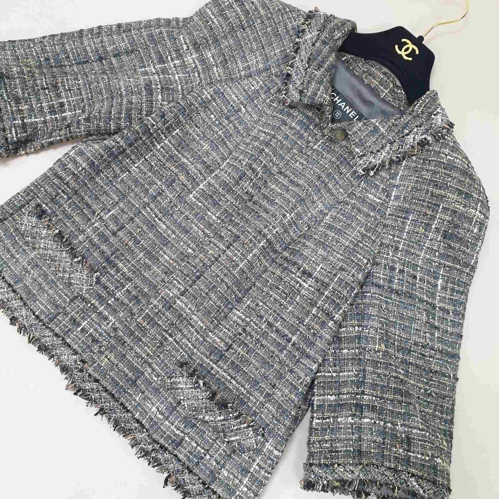 Chanel Fringe Tweed Jacket For Sale 3