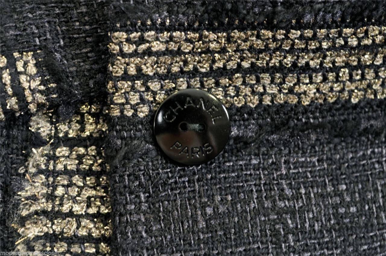 Chanel Fringed Lesage Metallic Fantasy Tweed Jacket Skirt Suit  1