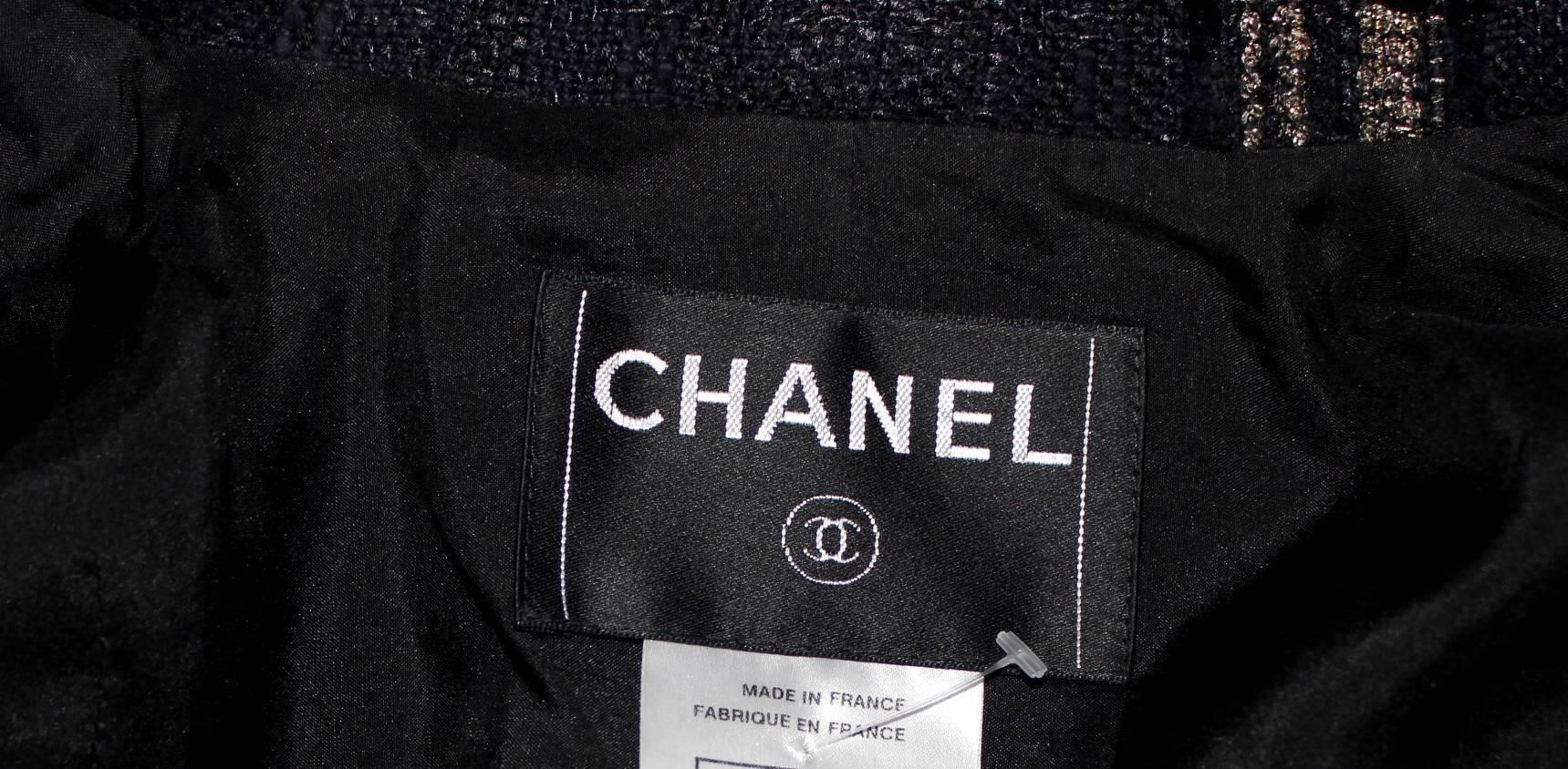 Chanel Fringed Lesage Metallic Fantasy Tweed Jacket Skirt Suit  4