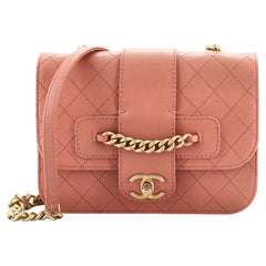 Chanel Front Chain Flap Bag Quilted Sheepskin Medium