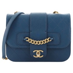 Chanel Front Chain Flap Bag Quilted Sheepskin Medium