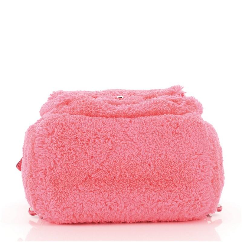 Chanel Front Pocket Backpack Quilted Shearling Small In Good Condition In NY, NY
