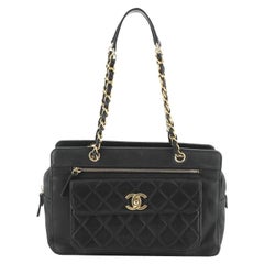 Chanel Front Pocket Camera Bag Quilted Iridescent Calfskin Medium