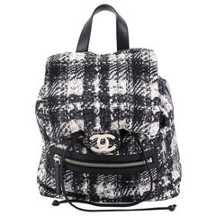Chanel Front Zip Backpack Printed Nylon Small
