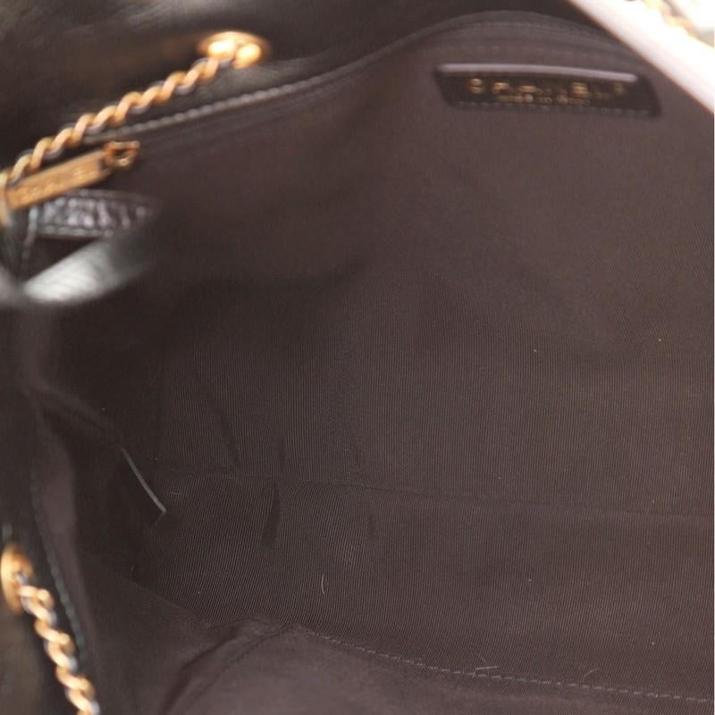 Women's or Men's Chanel Front Zip CC Drawstring Chain Tote Quilted Calfskin Medium