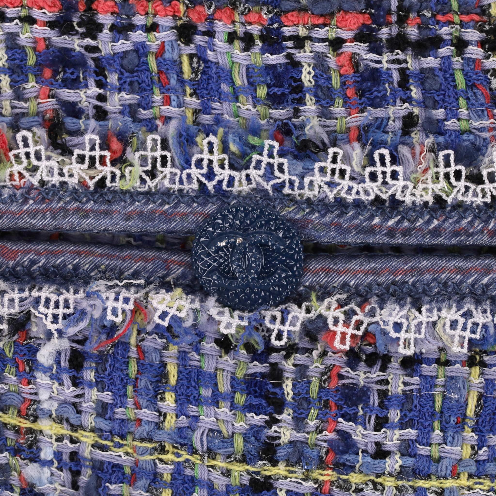 Women's Chanel Front Zip Multicoloured Tweed Dress For Sale