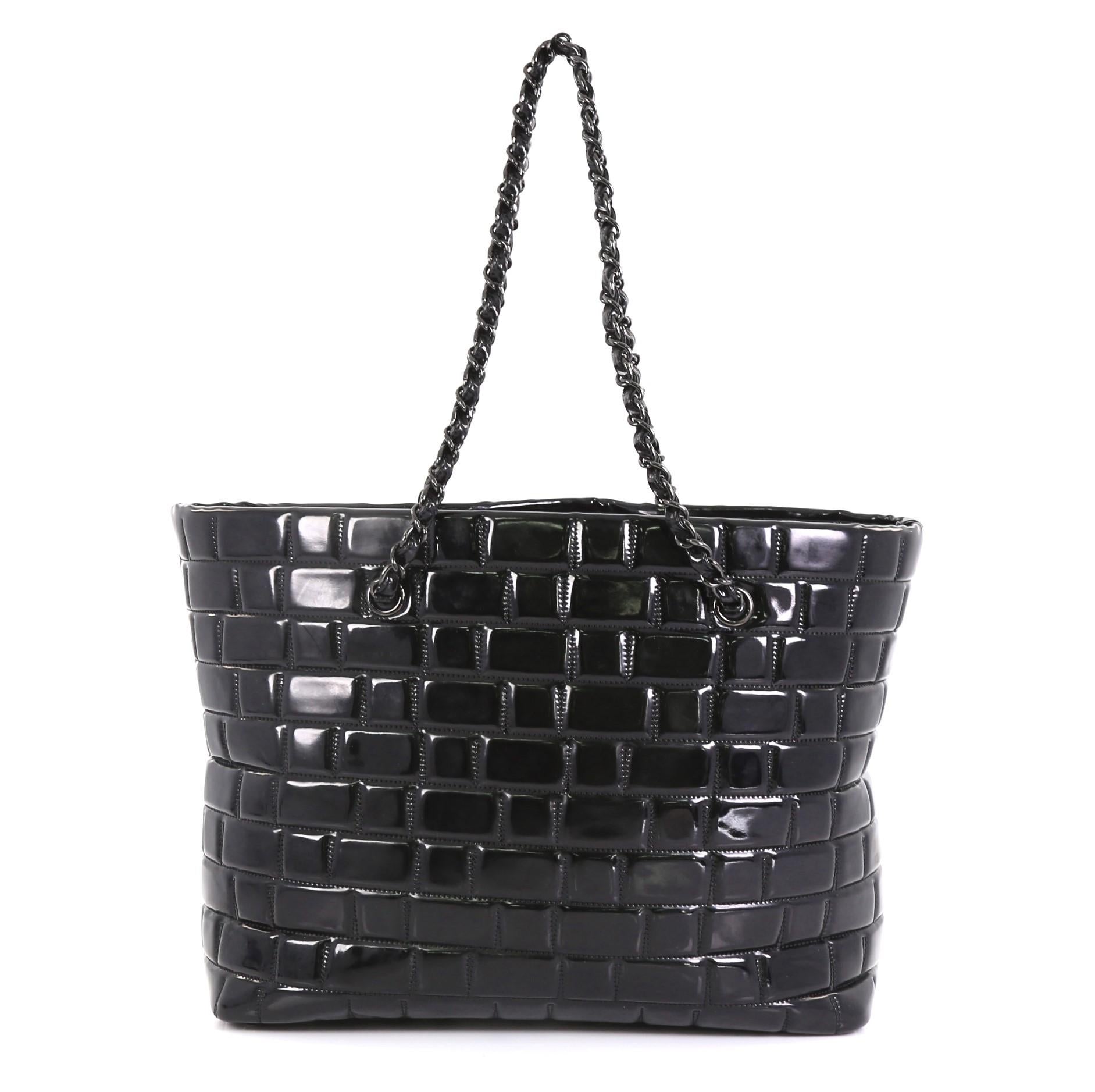 Chanel Frozen Tote Quilted Vinyl Large In Good Condition In NY, NY