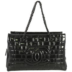 Chanel Frozen Zip Shoulder Bag Quilted Vinyl Large
