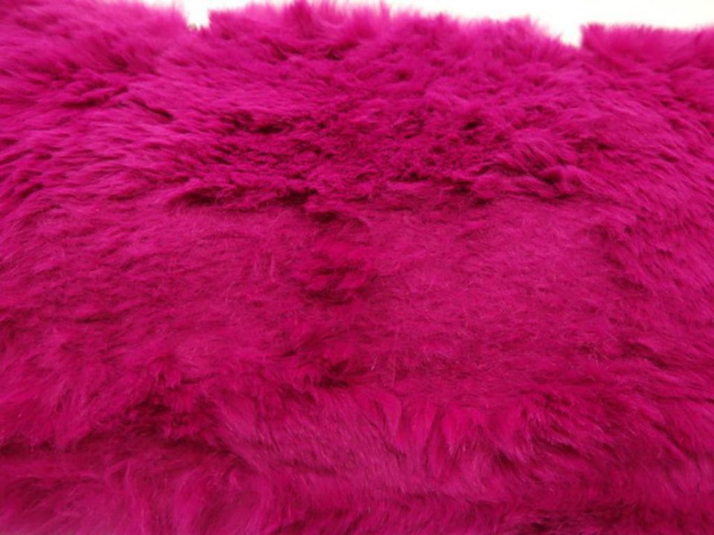 Chanel Fuchsia Chain Tote 228729 Pink Rabbit Fur Shoulder Bag For Sale 1