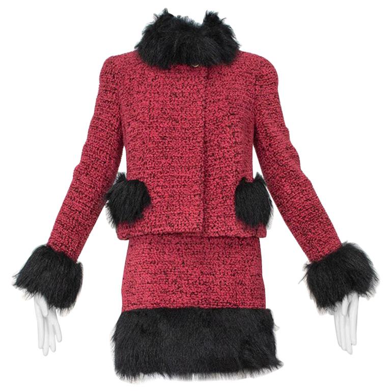 Ysl Pink Fur Jacket - 2 For Sale on 1stDibs