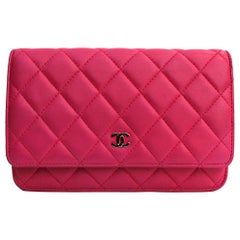 Chanel Fuchsia Leather Woc Bag