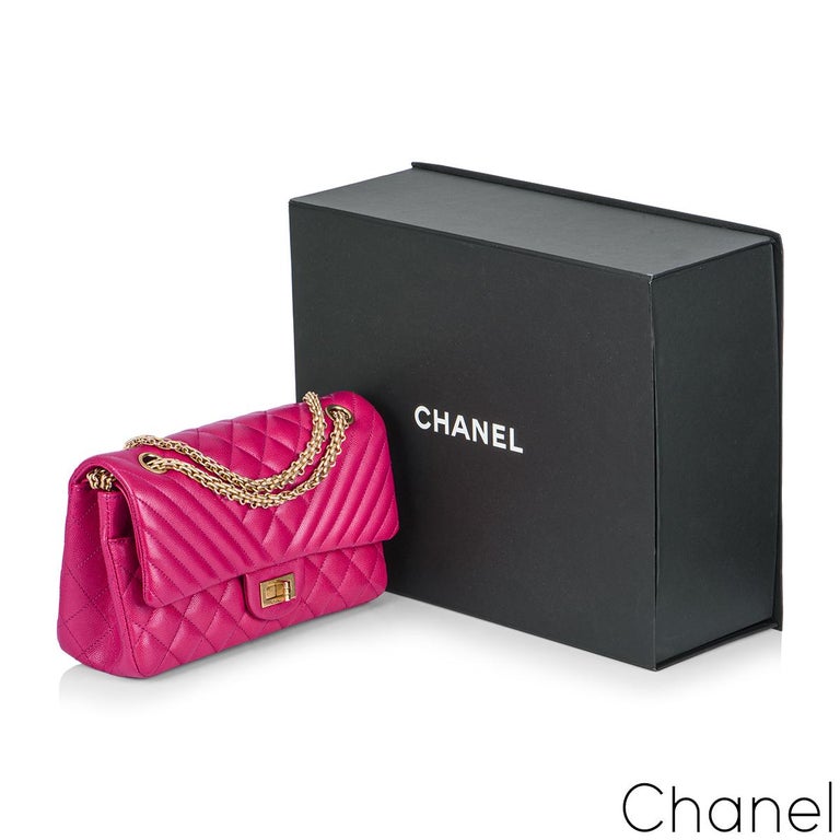 Chanel Fuchsia Quilted Cotton Medium Chanel 19 Flap Bag, myGemma, FR