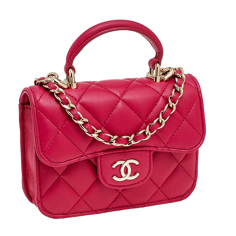 chanel top handle coin purse
