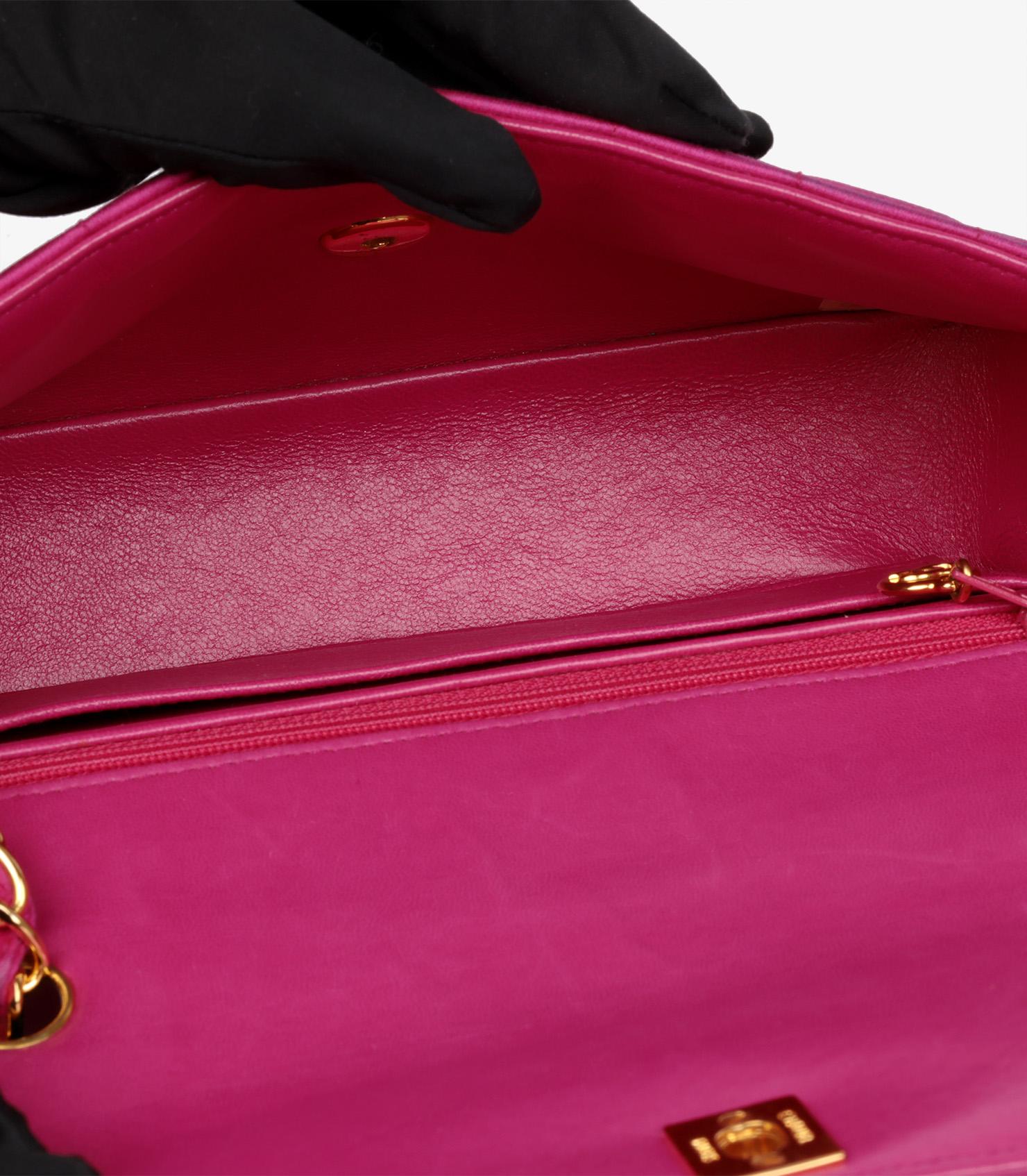 Chanel  Fuchsia Vertical Quilted Velvet Small Diana Classic Single Flap For Sale 5