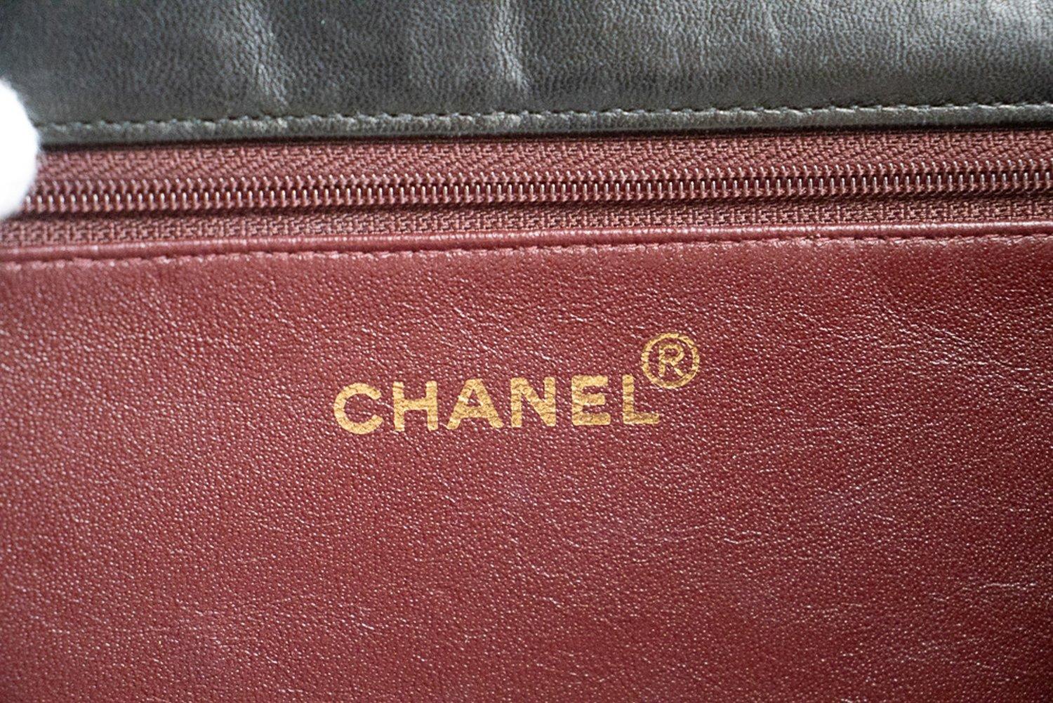 CHANEL Full Chain Flap Shoulder Bag Black Clutch Quilted Lambskin 11
