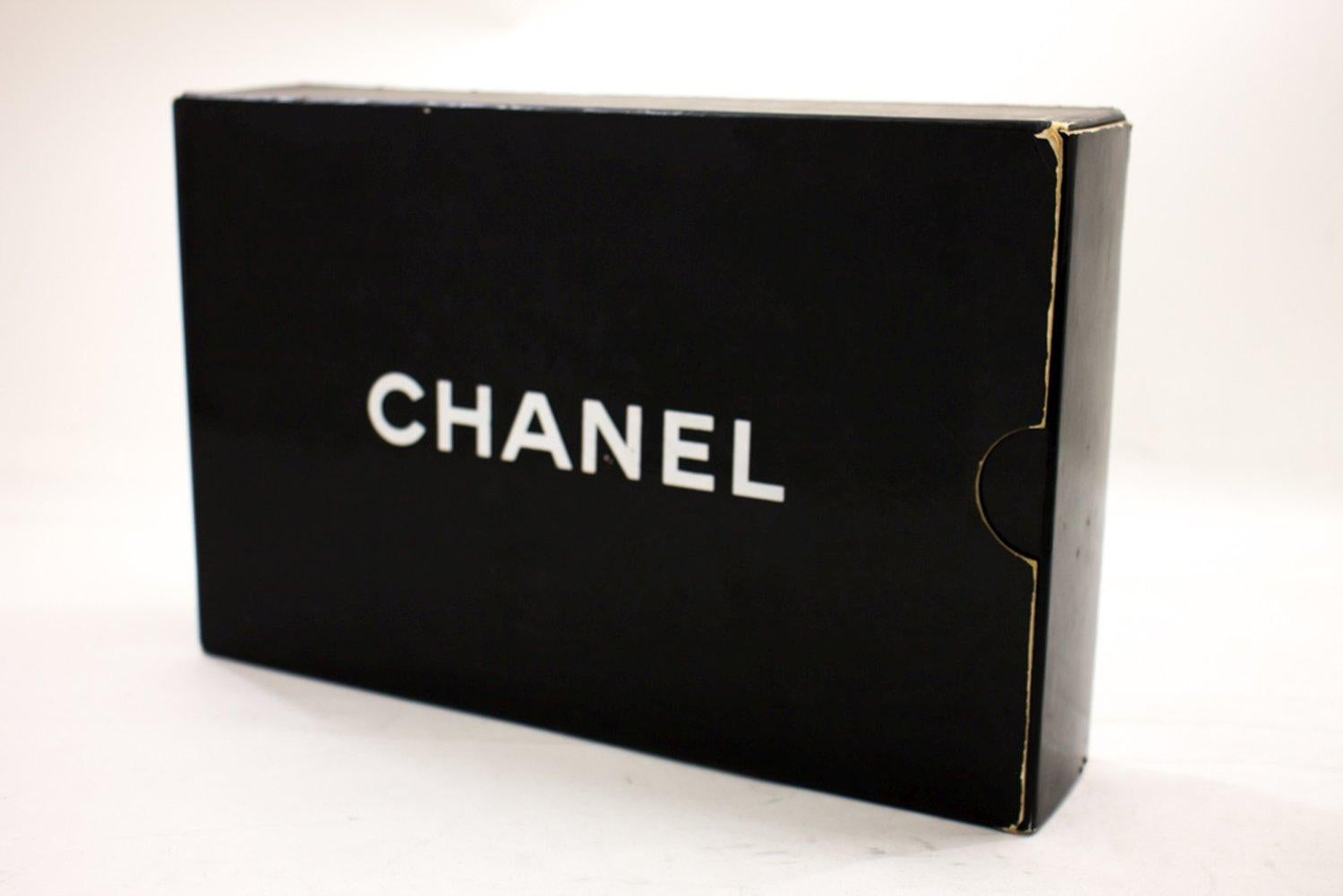 CHANEL Full Chain Flap Shoulder Bag Black Clutch Quilted Lambskin 13
