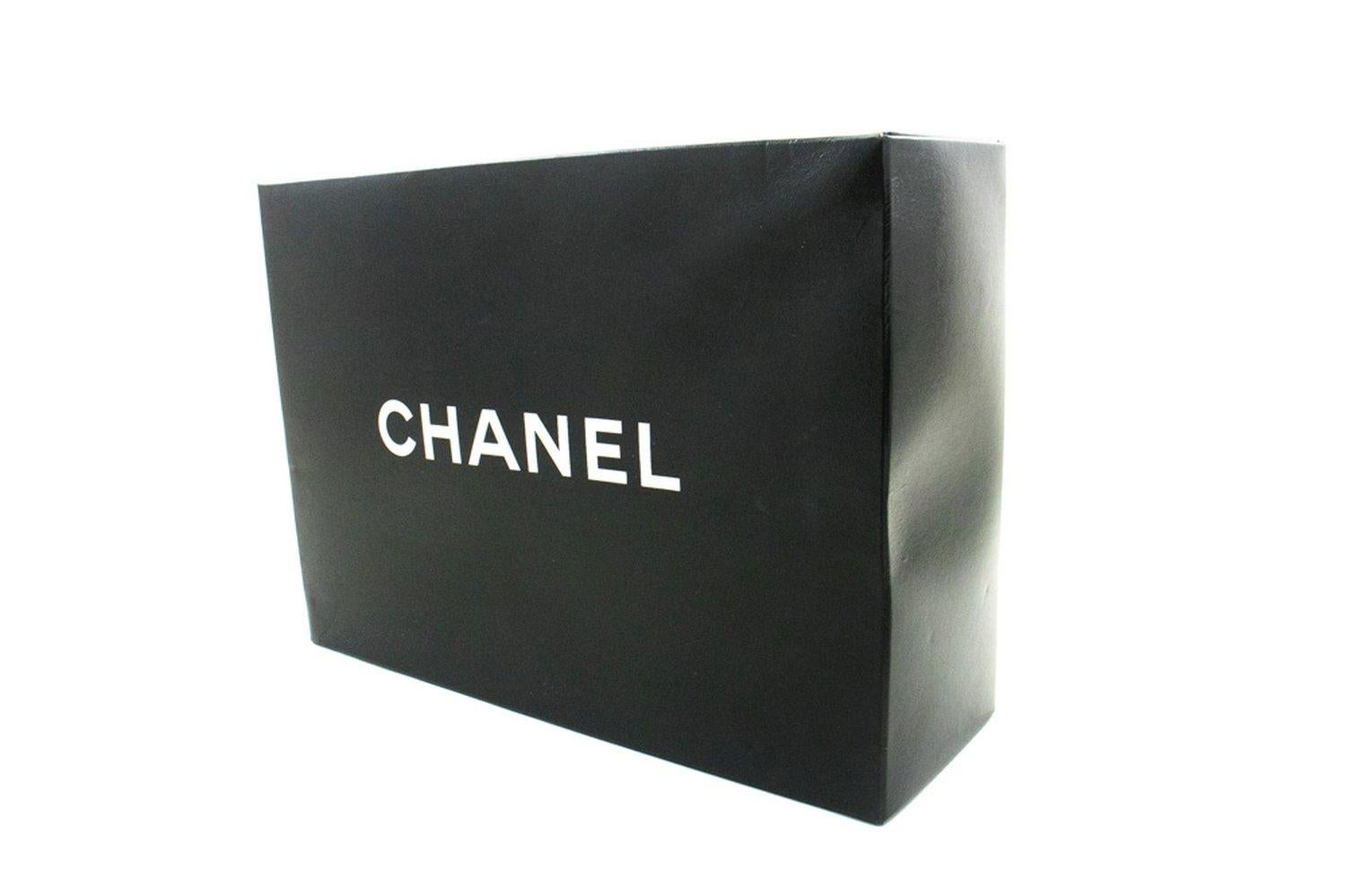 CHANEL Full Chain Flap Shoulder Bag Black Clutch Quilted Lambskin 14