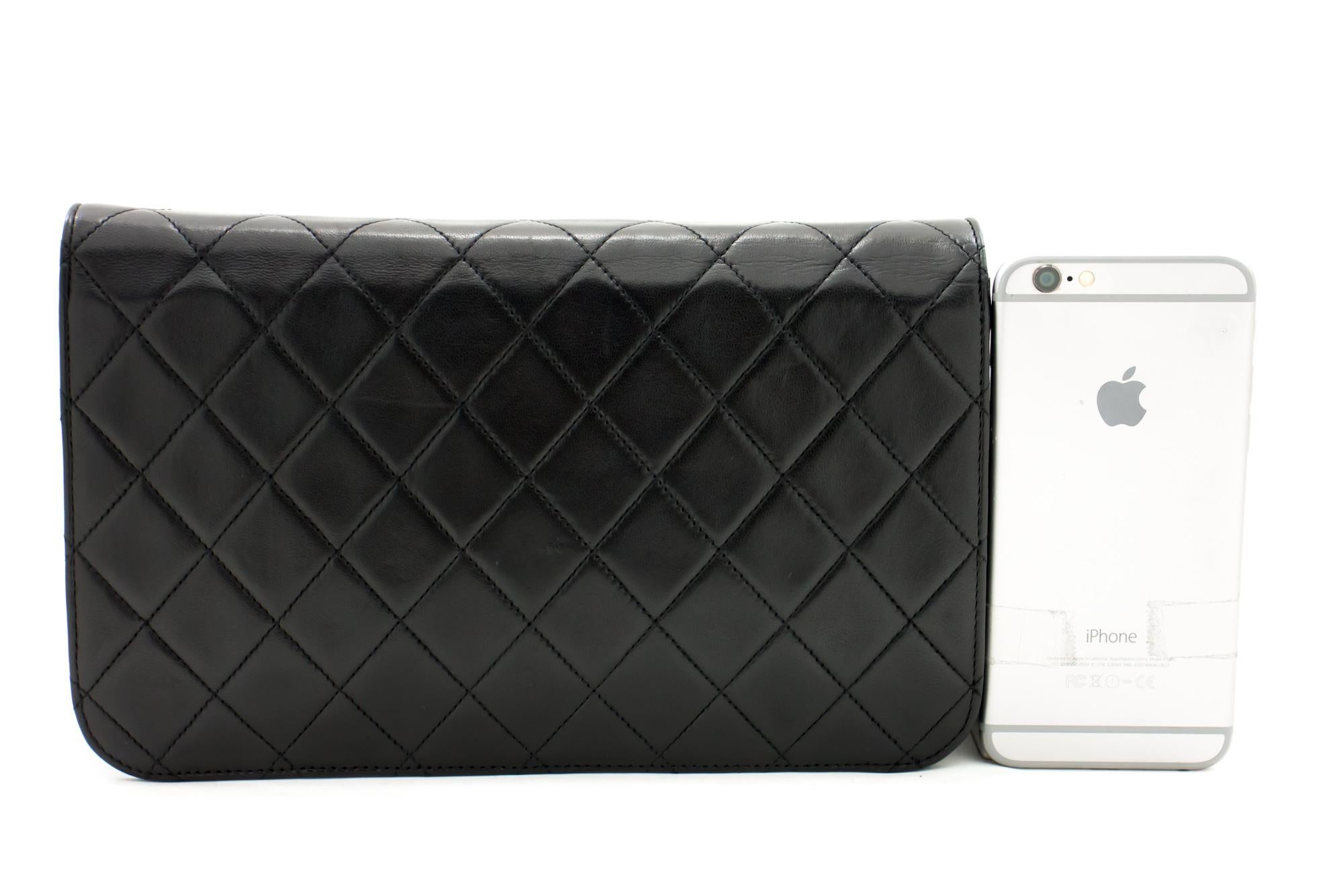 CHANEL Full Chain Flap Shoulder Bag Black Clutch Quilted Lambskin In Good Condition In Takamatsu-shi, JP