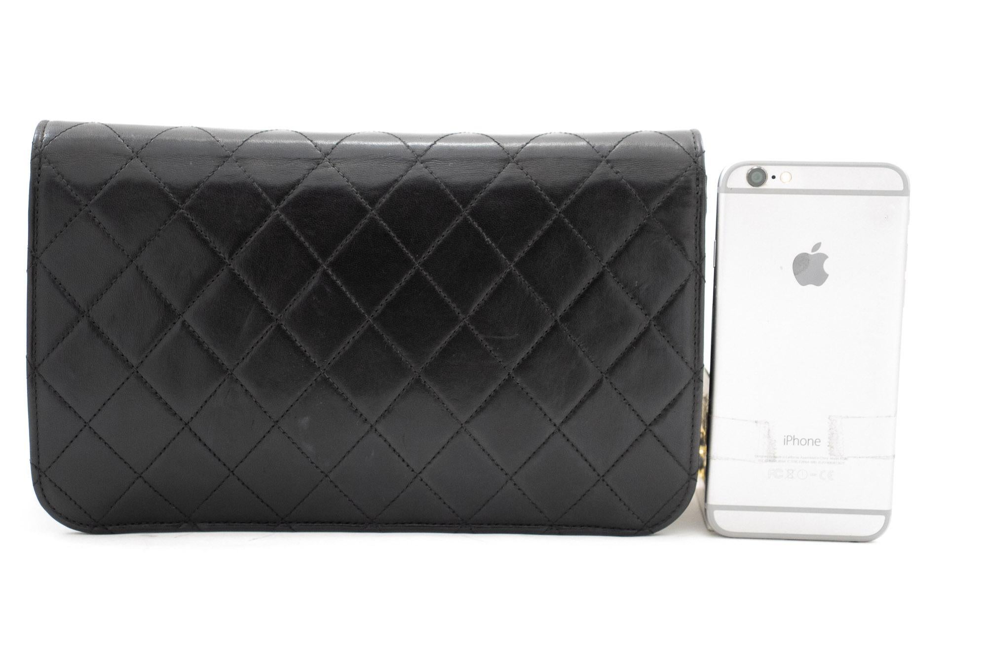 CHANEL Full Chain Flap Shoulder Bag Black Clutch Quilted Lambskin In Good Condition In Takamatsu-shi, JP