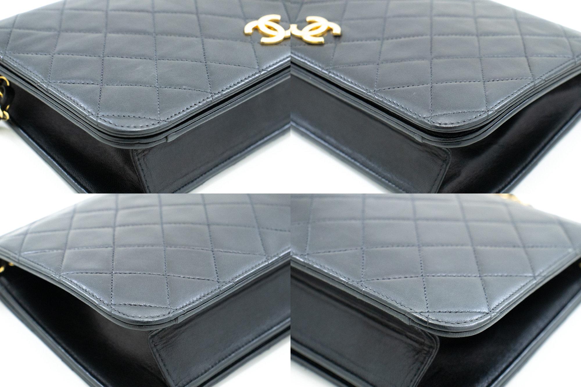 CHANEL Full Chain Flap Shoulder Bag Black Clutch Quilted Lambskin For Sale 1