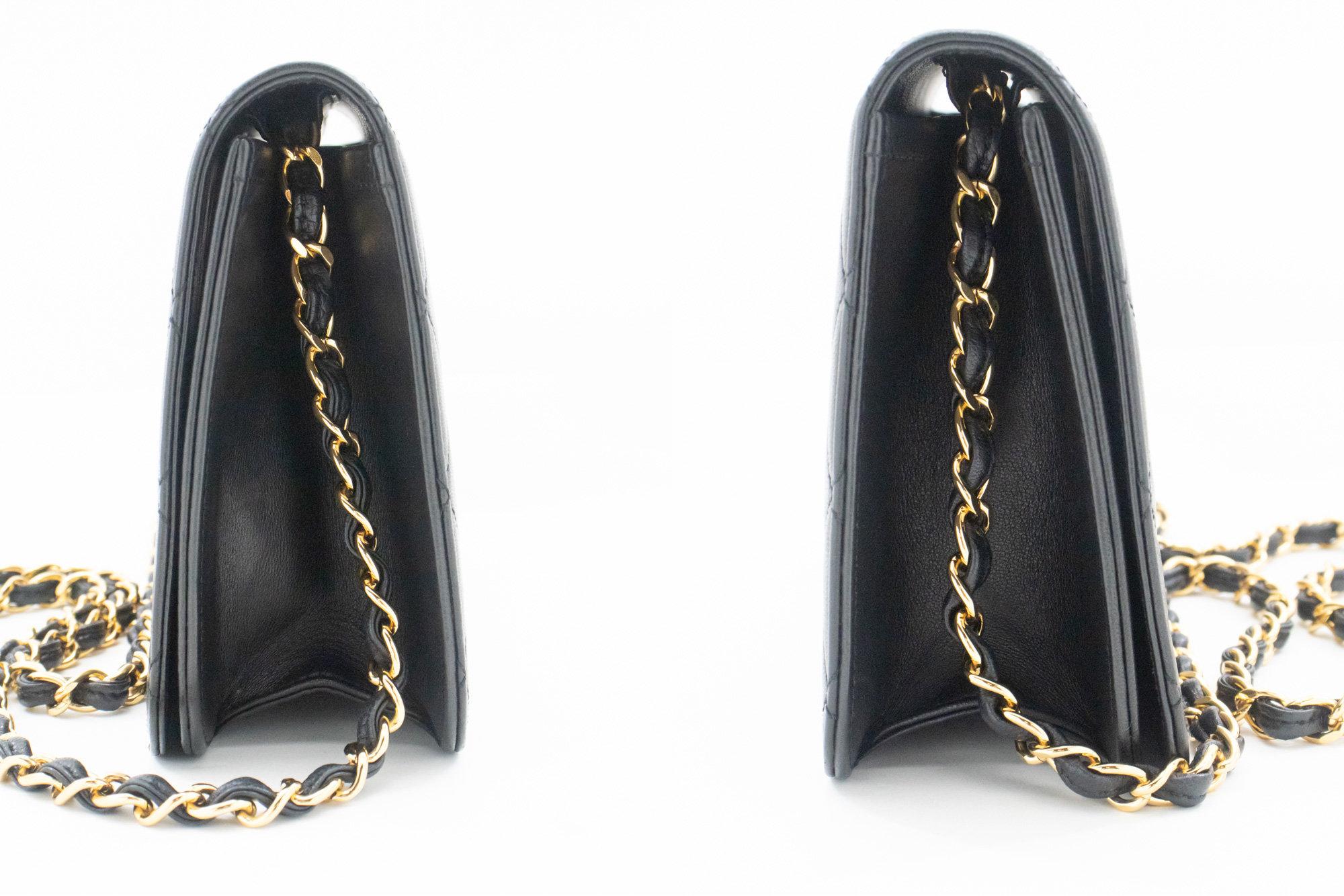 CHANEL Full Chain Flap Shoulder Bag Black Clutch Quilted Lambskin For Sale 1