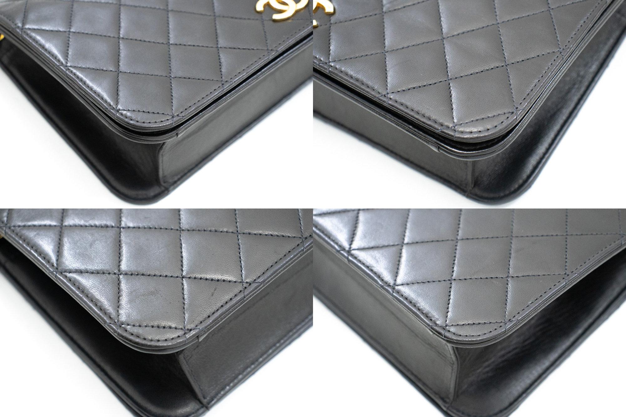 CHANEL Full Chain Flap Shoulder Bag Black Clutch Quilted Lambskin For Sale 2